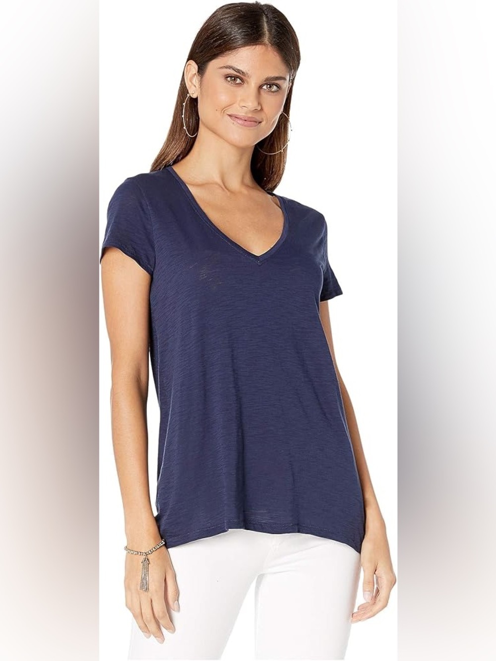 James Perse Navy Short-Sleeve V-Neck Tee